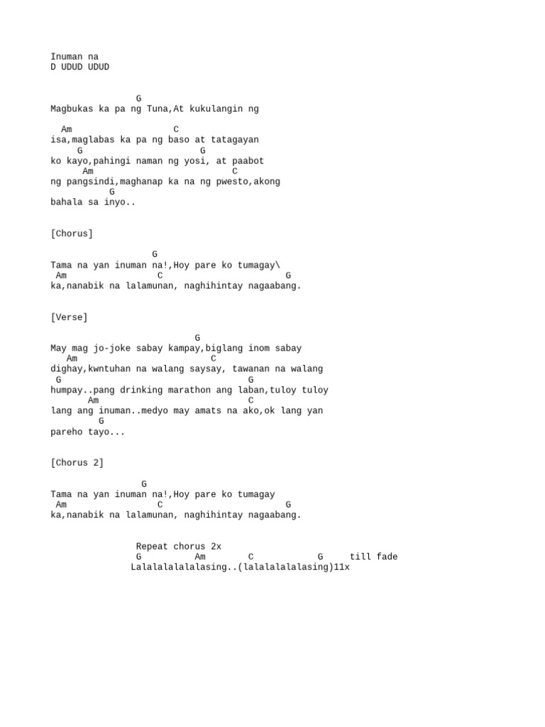 Inuman Na | PDF