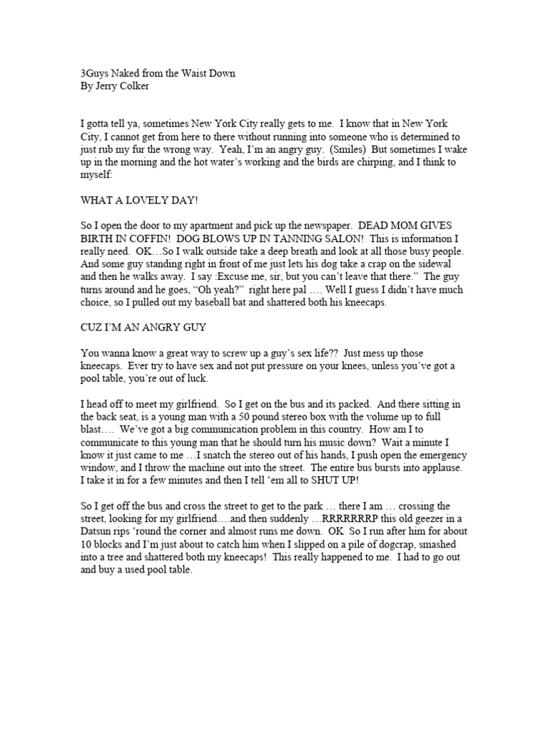 NYC Rants: Life and Anger Unleashed | PDF