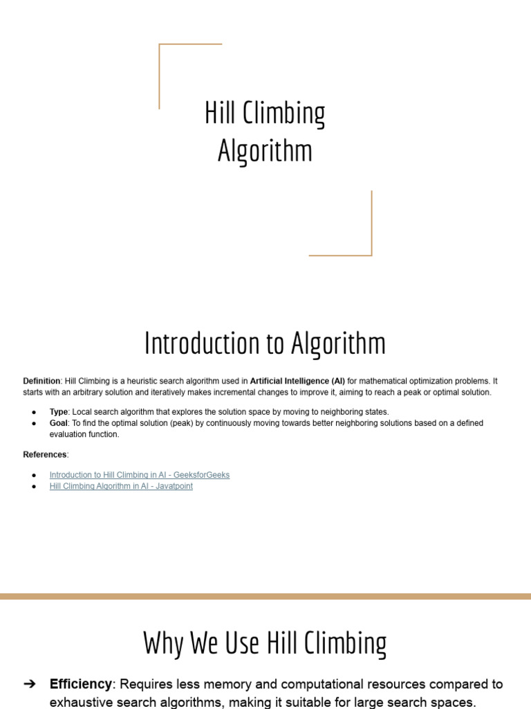 Hill Climbing Algorithm (1) | PDF | Mathematical Optimization ...