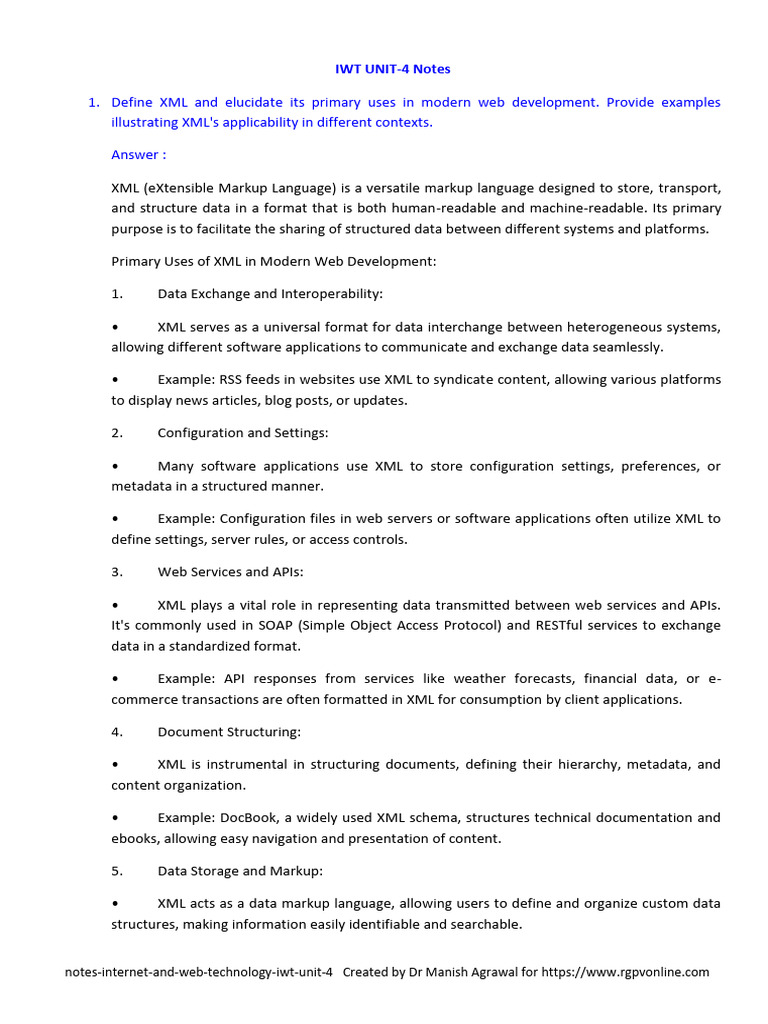 Understanding XML in Web Development | PDF | Xslt | Xml