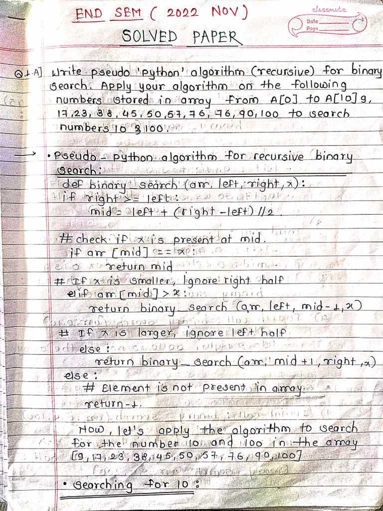 End Sem Solution (Nov 2022) | PDF