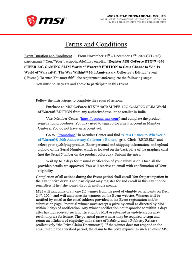 Terms and Conditions | PDF | Legal Liability | Contractual Term
