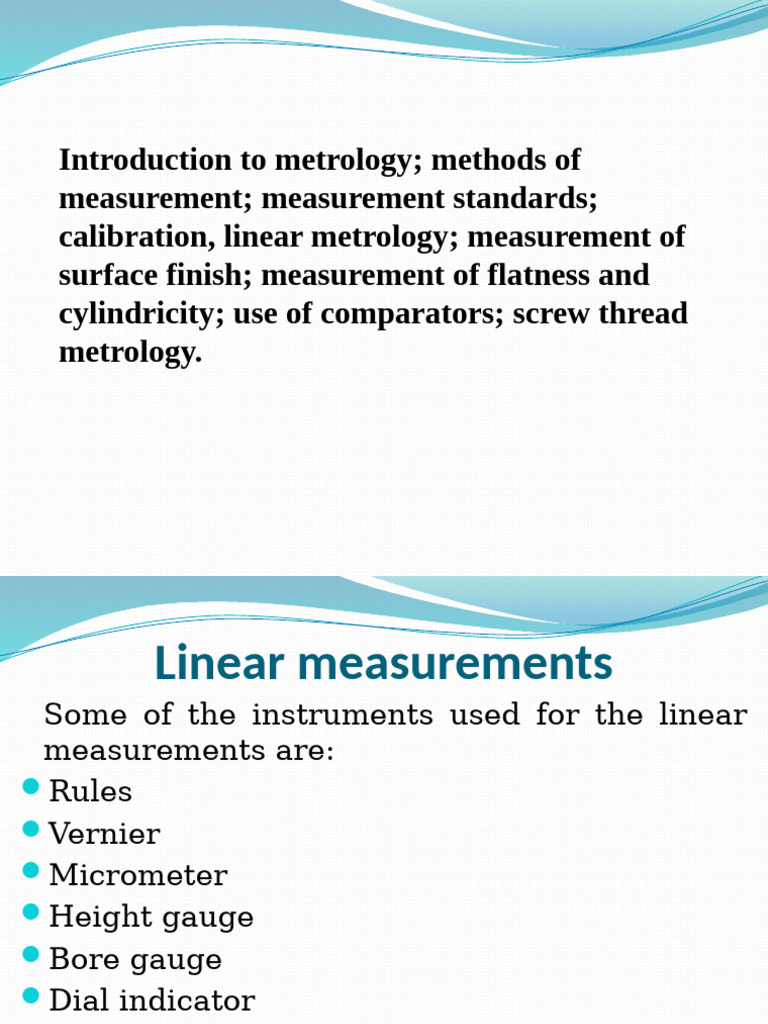 Metrology Measurement Techniques Guide | PDF | Metrology