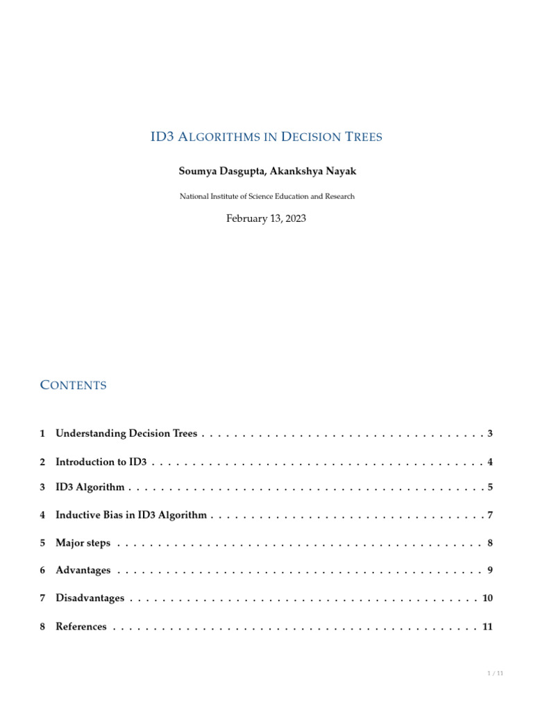 Decision Trees- Id3 Algorithms | PDF | Statistical Analysis | Teaching ...