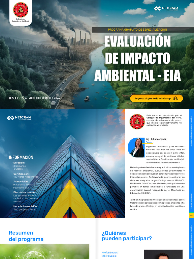 Brochure Evaluación de Impacto Ambiental | PDF | Evaluación de impacto ...