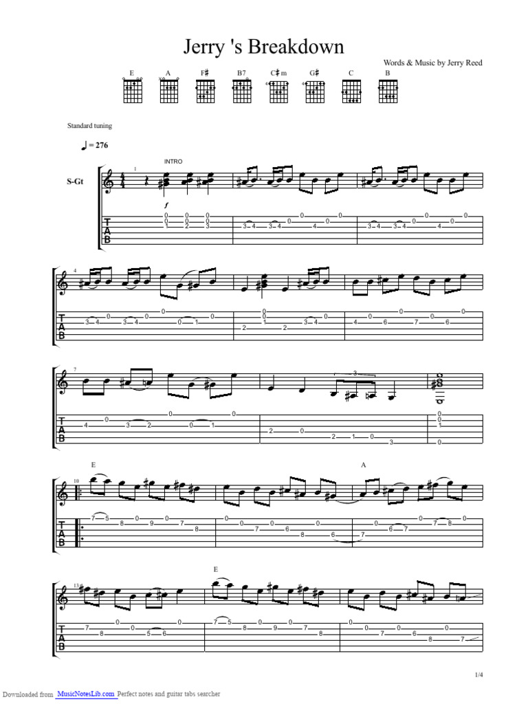 Jerry_Reed-Jerry_s_Breakdown | PDF | Irish Musical Instruments | Celtic ...