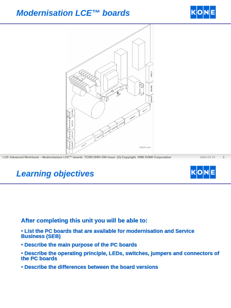 Modernisation Lce Board Tc05115w1-En | PDF | Elevator | Electrical ...