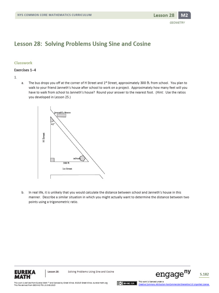 Geometry m2 Topic e Lesson 28 Student | PDF | Circle | Triangle