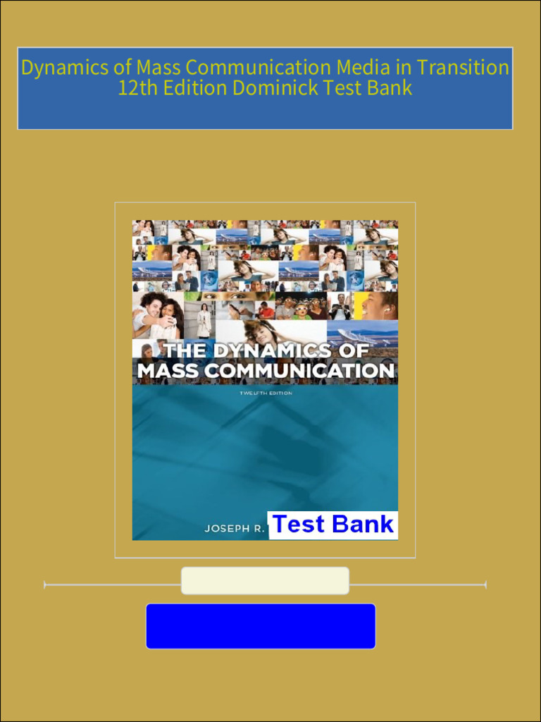 Full Download of Dynamics of Mass Communication Media in Transition ...