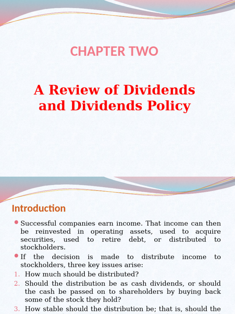 FM II - Chapter 2 | PDF | Dividend | Stocks