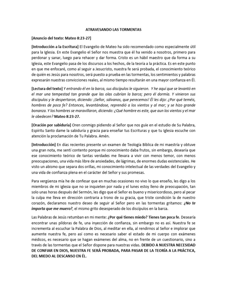 Atravesando Las Tormentas | PDF | Cristo (título) | Fe