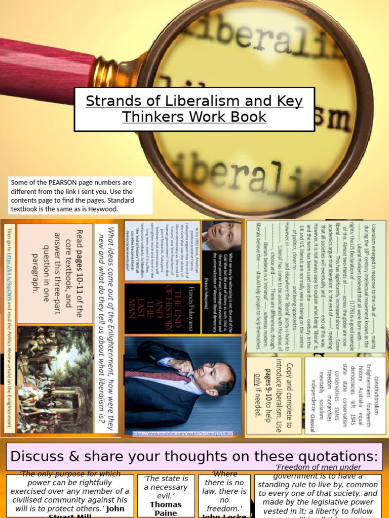 Key Thinkers in Liberalism Workbook | PDF | John Stuart Mill | Liberalism