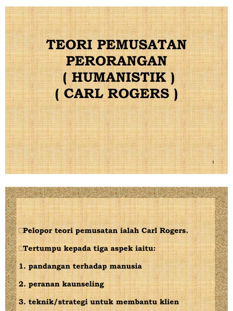 Teori Pemusatan Klien Pdf