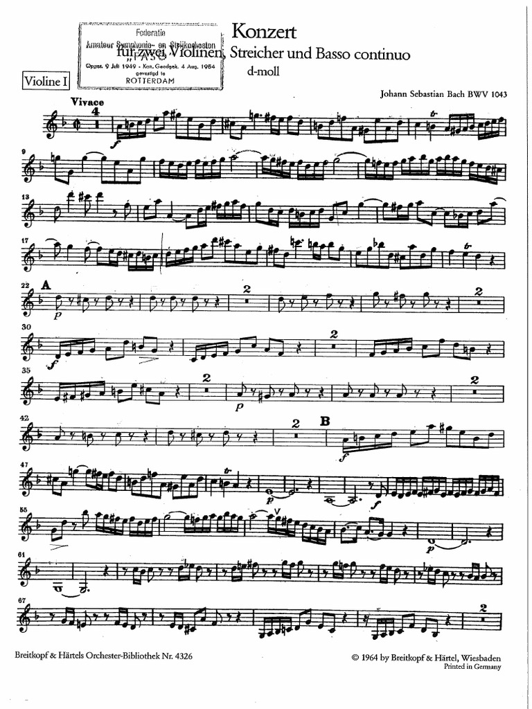 Doble Bach Violins 1,2 | PDF