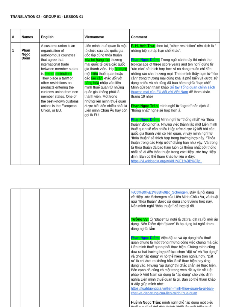Translation 02 - Lesson 01 | PDF