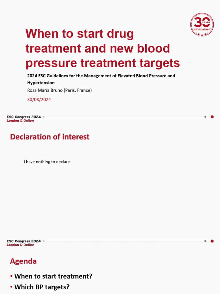New Blood Pressure Treatment Targets | PDF | Hypertension | Blood Pressure