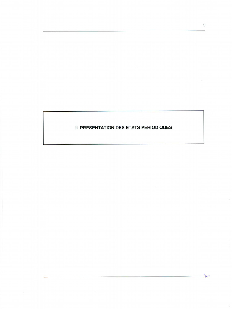 Déclaration Des EP - II Présentation Des Etats Périodiques | PDF