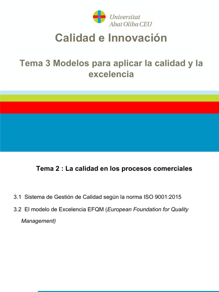 Modelos de Calidad y Excelencia ISO 9001 | PDF | Calidad (comercial ...