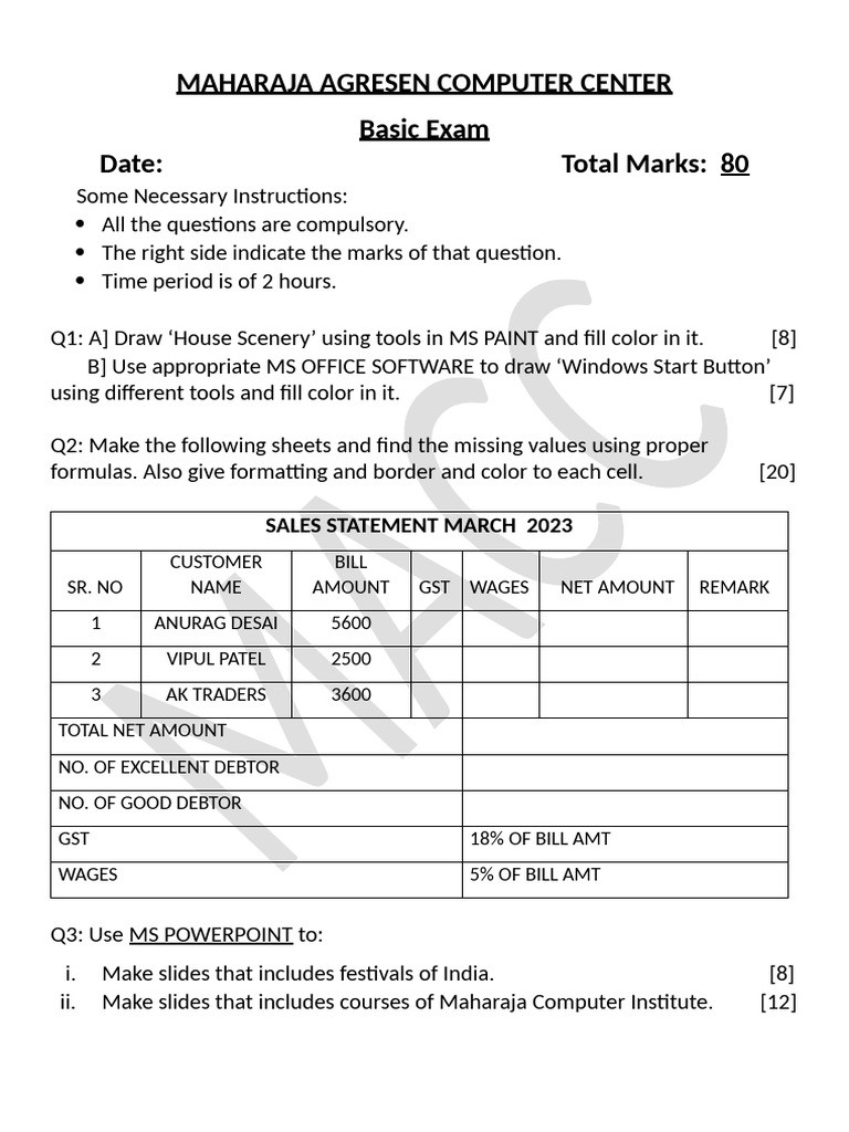 M Question 4 | PDF