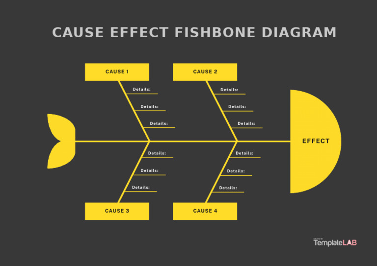 Cause Effect Fishbone Diagram Template | PDF