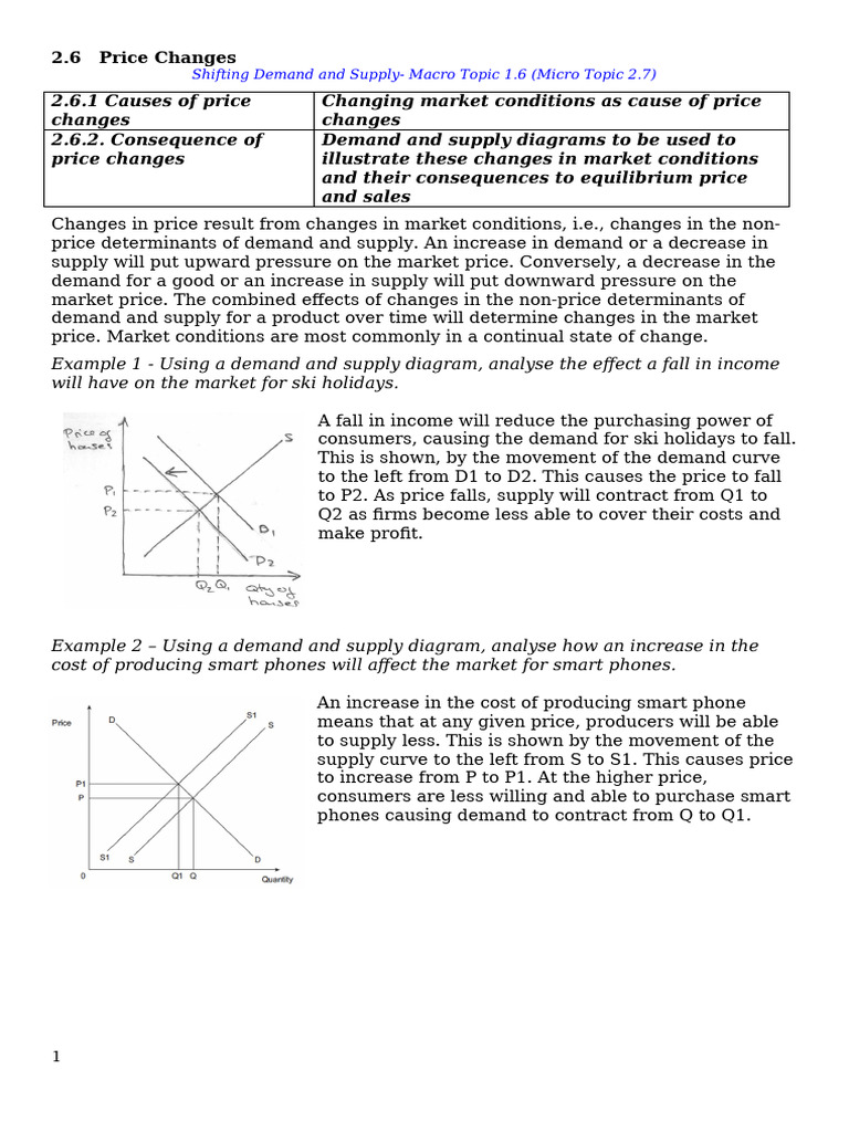 Price Changes and Market Equilibrium | PDF | Supply And Demand | Demand