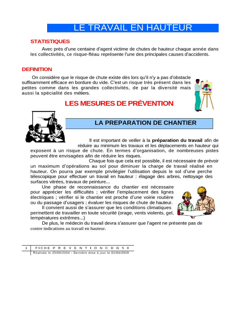 Sécurité au Travail en Hauteur : Guide Pratique | PDF | Équipement de ...