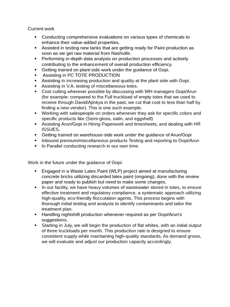 Current Work and Future Work | PDF