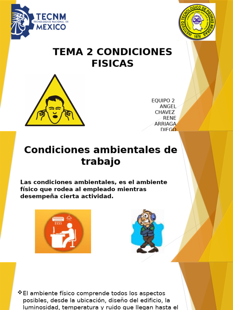 Condiciones Físicas en el Trabajo: Riesgos y Protección | PDF ...