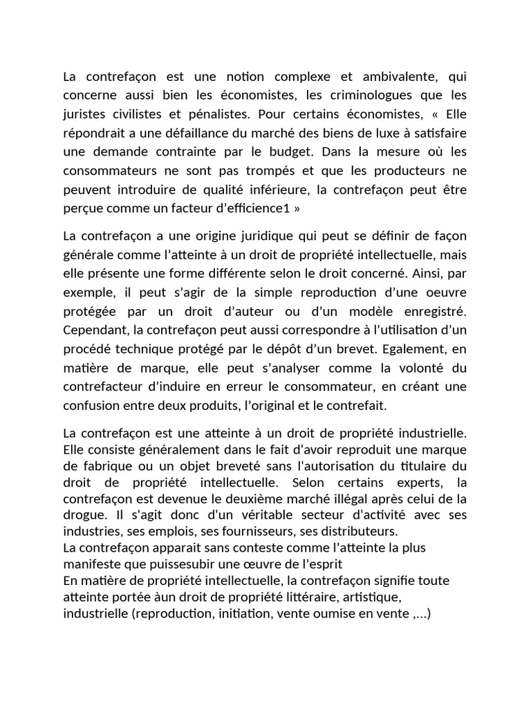 Comprendre la contrefaçon et ses enjeux | PDF | Contrefaçon | Propriété ...
