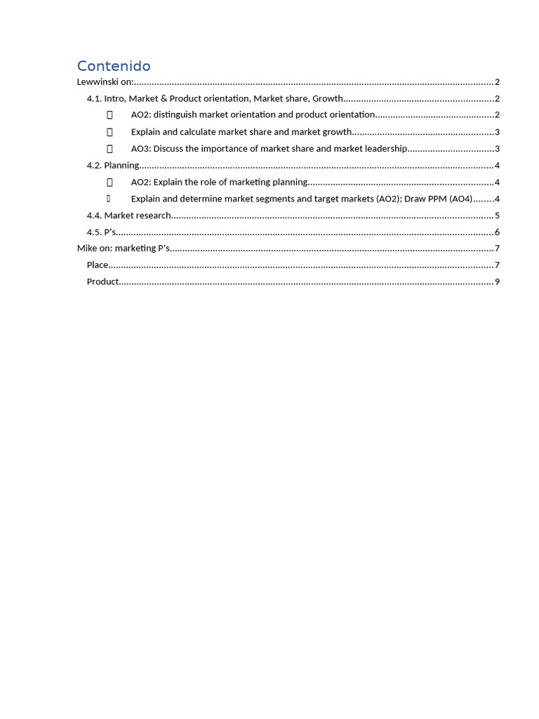 BUS 4. - Notes - Polina Peksheva | PDF | Market (Economics) | Marketing