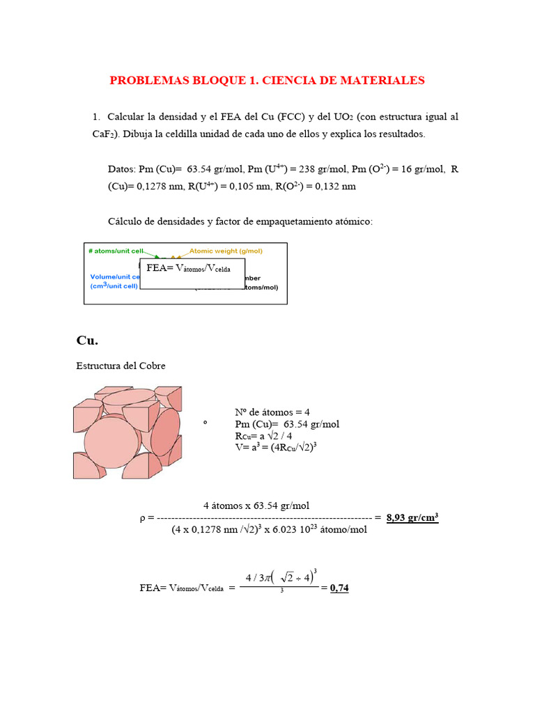 Problemas Bloque 1 | PDF | Compuestos químicos | Elementos químicos