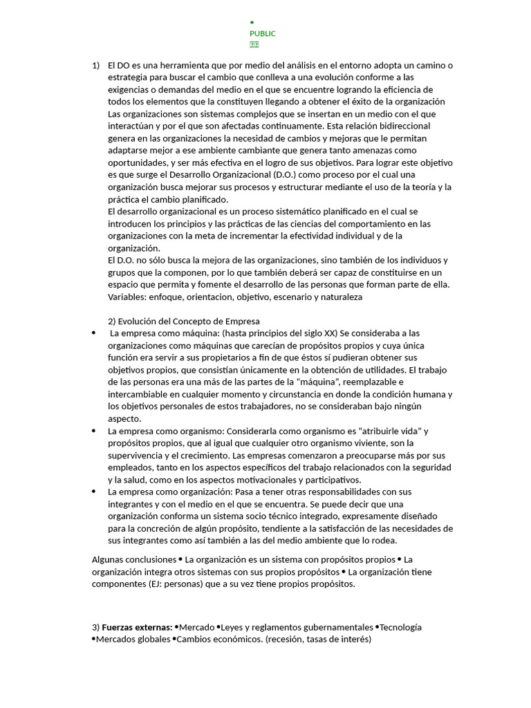 Cambio y Desarrollo Organizacional | PDF | Business | Evolución