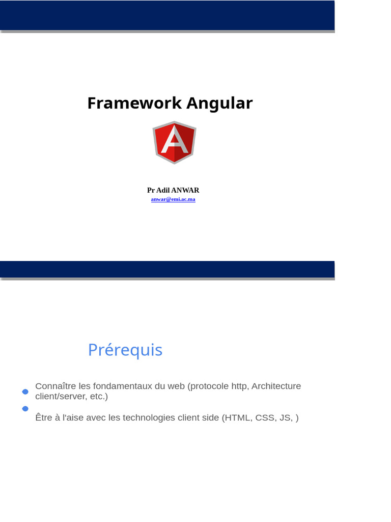 Formation sur le Framework Angular | PDF | JavaScript | Développement ...