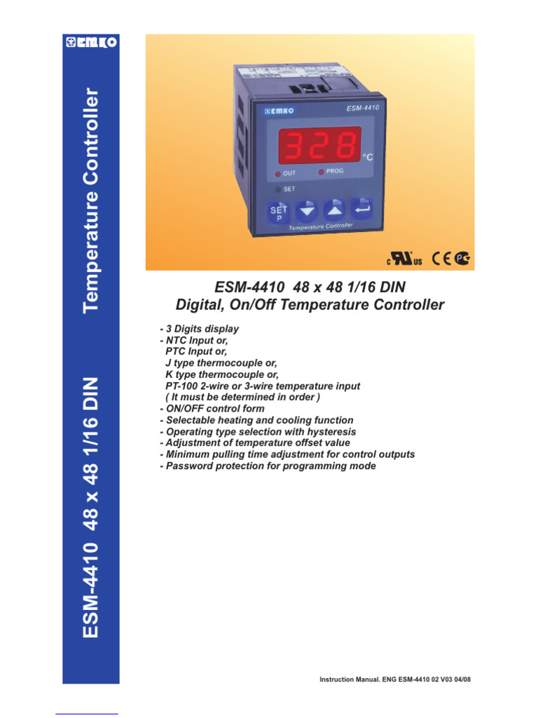 ESM-4410 Temperature Controller Manual | PDF | Power Supply | Fuse ...