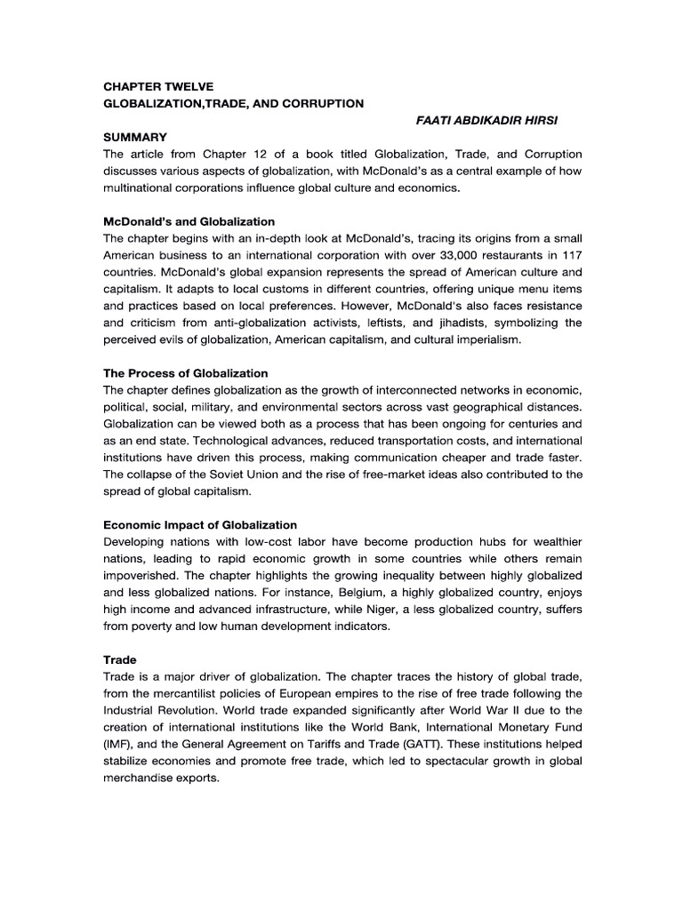 Summary Chapter 12 | PDF