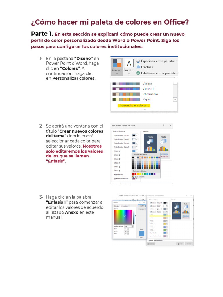 Como Hacer Paleta de Colores | PDF | Color | Microsoft PowerPoint