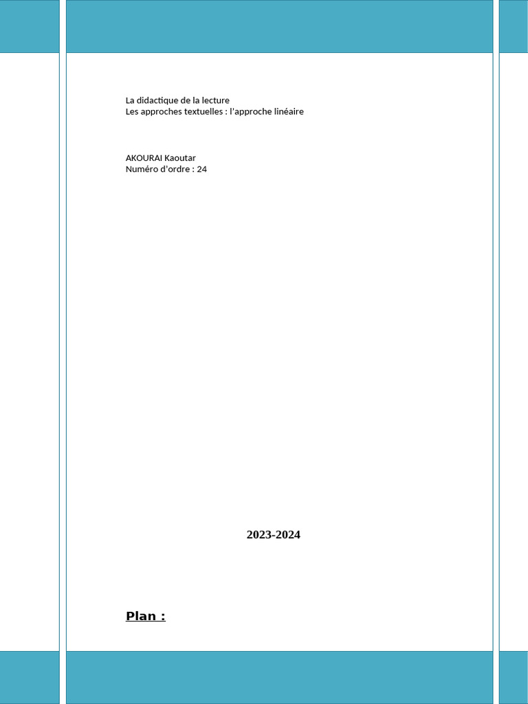 Didactique de la lecture linéaire | PDF | Cognition