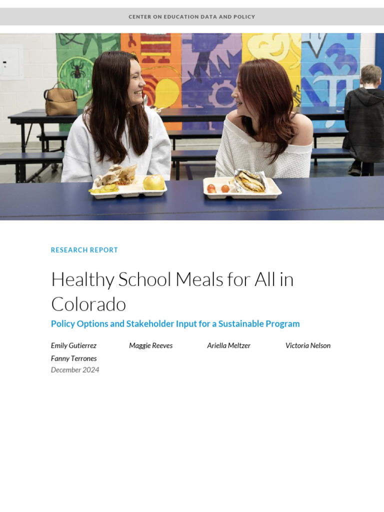 Healthy School Meals For All in Colorado | PDF | Cost Of Living | Taxes