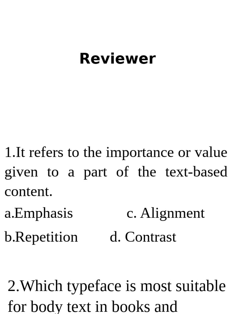 Reviewer Second Quarter | PDF