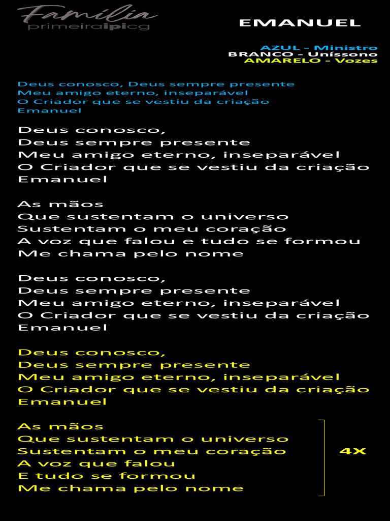 Letra da Música Emanuel | PDF
