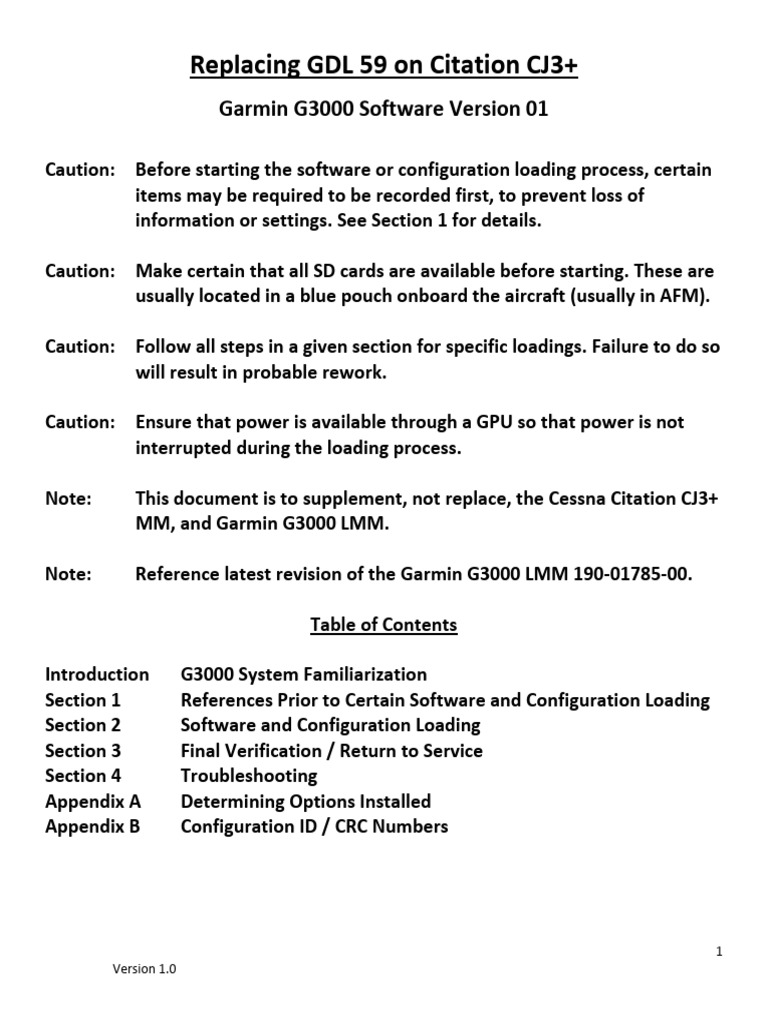 GDL 59 Replacement Guide for CJ3+ | PDF | Menu (Computing) | Computing