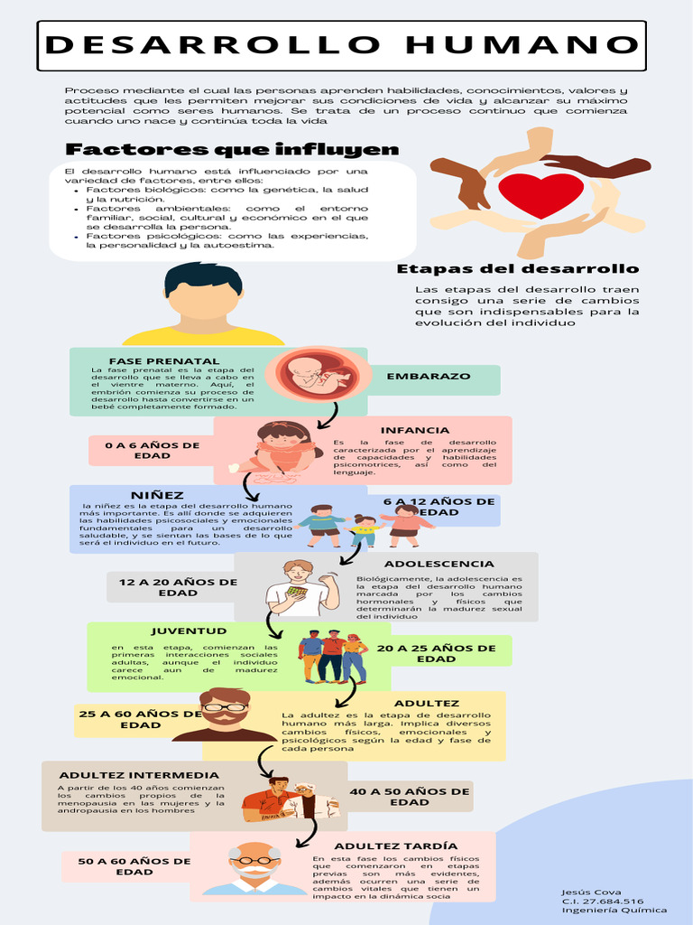 Factores y Etapas del Desarrollo Humano | PDF | Adultos | Humano