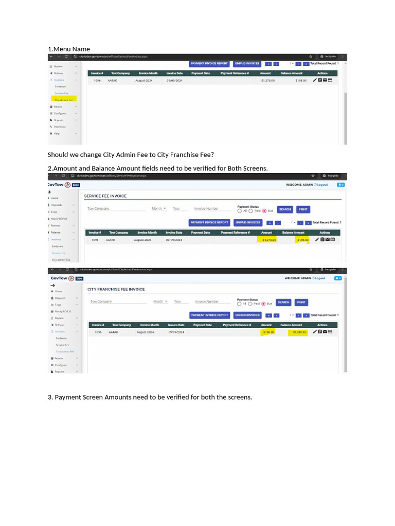 Clovis Billing System Updates and Verifications PDF