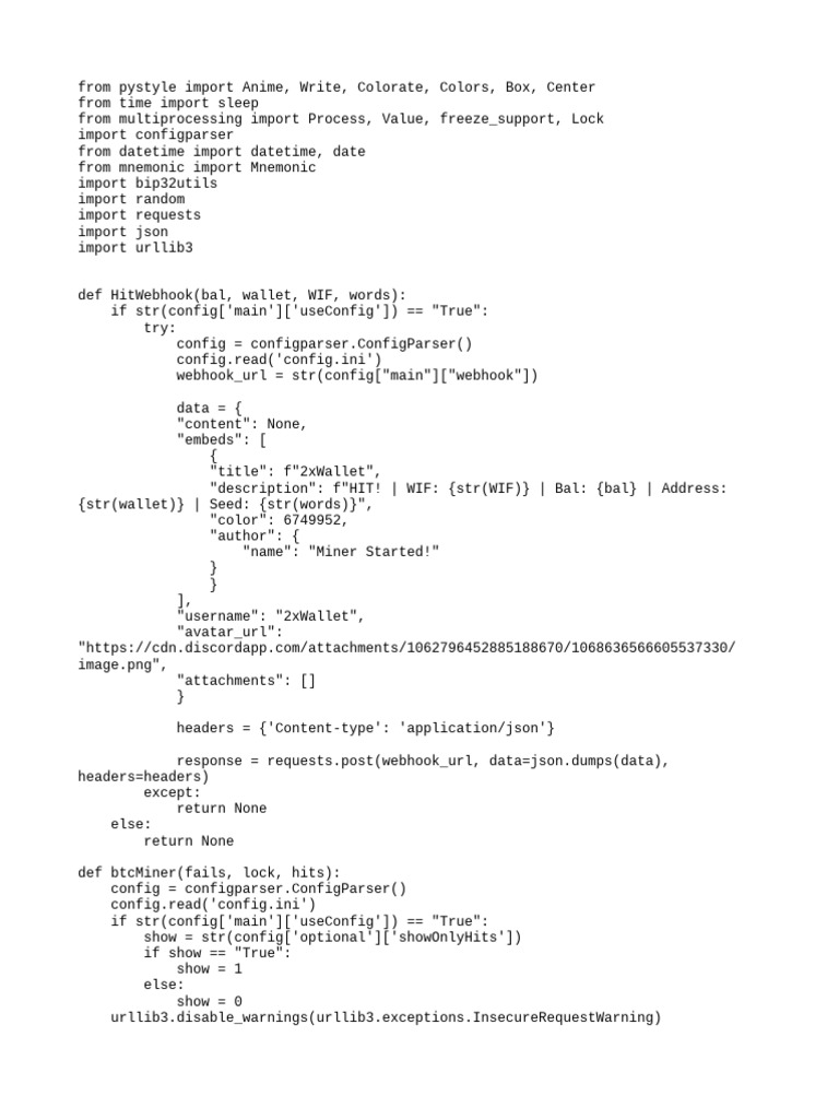 Bitcoin Wallet Mining Script | PDF | Computer Engineering | Application ...