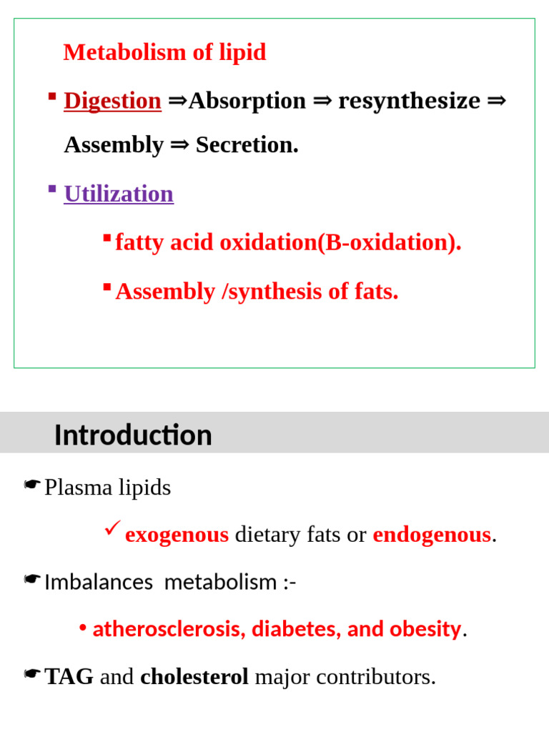 Leacture Lipid Metabolism | PDF | Bile | Pancreas