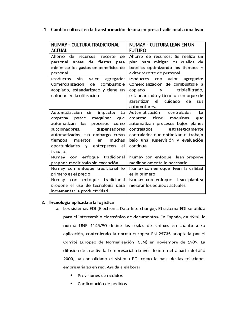 Cambio Cultural en La Transformación de Una Empresa Tradicional A Una ...