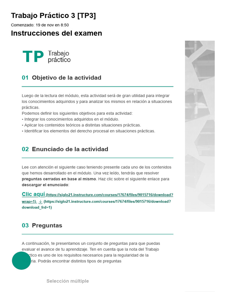 TP 3 Procesal 100% | PDF | Demanda judicial | Ley procesal