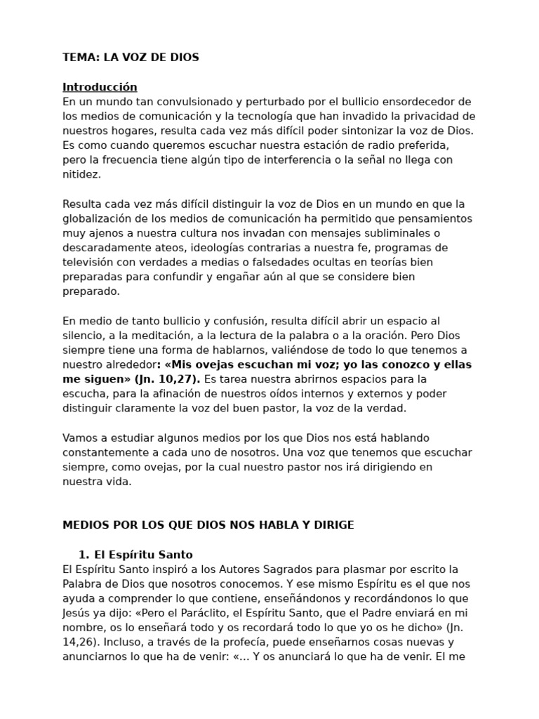 Escuchar la Voz de Dios en Confusión | PDF | espíritu Santo | Dios