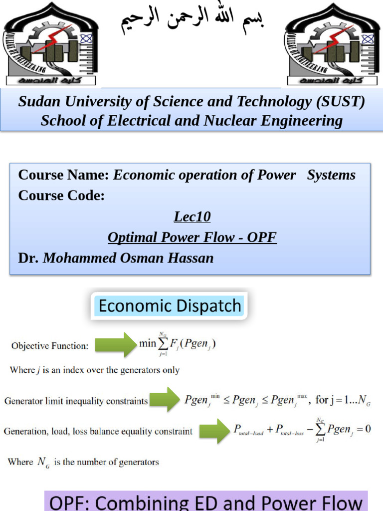 Economic Operation of Power Systems-Lec10 | PDF