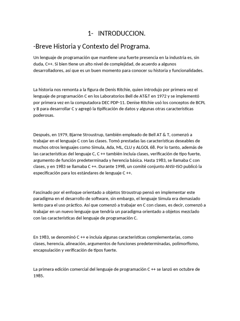 Manual de C++ | PDF | Lenguaje de programación | C (lenguaje de ...